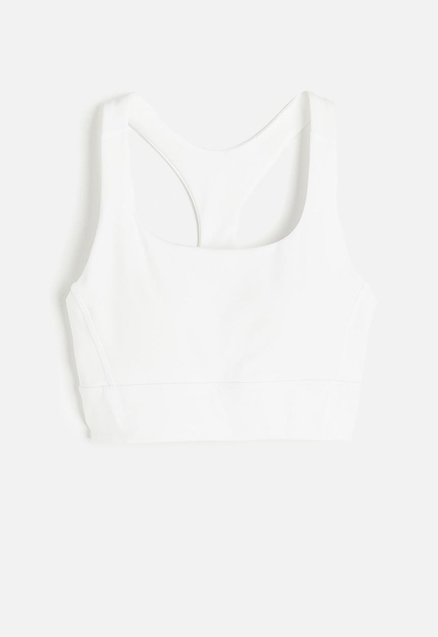 H&M - Drymove™ medium support sports bra - white