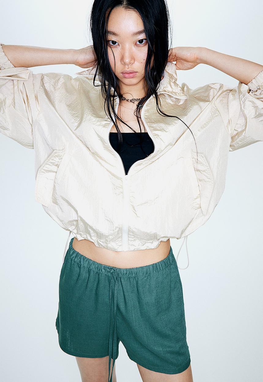 H&M - Parachute bomber jacket - light beige