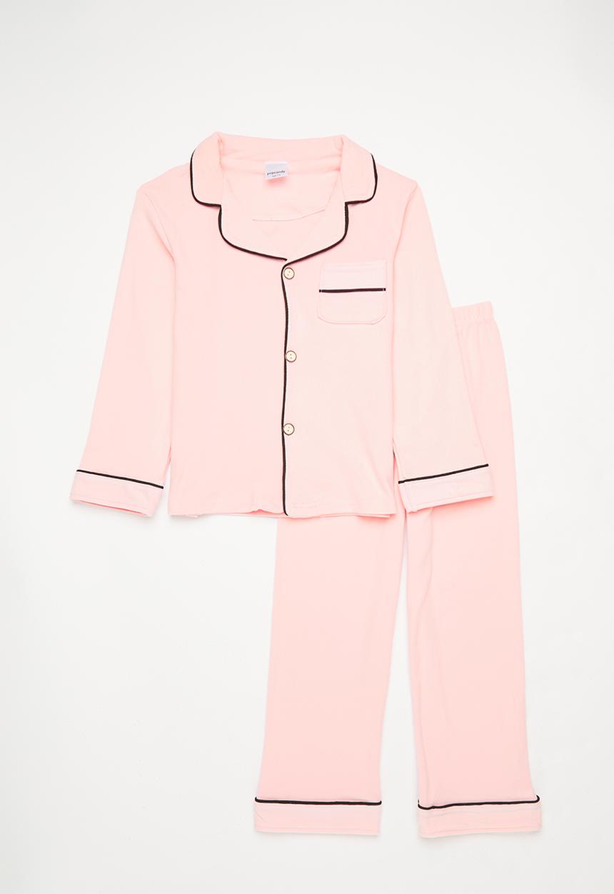 Pop Candy - Contrast piping pj set - pink