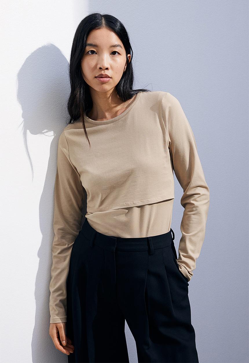 H&M - Mama nursing top - beige
