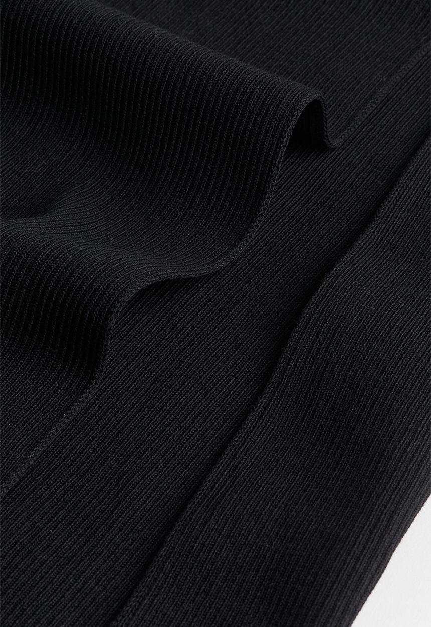 H&M - Rib-knit bodycon dress - black