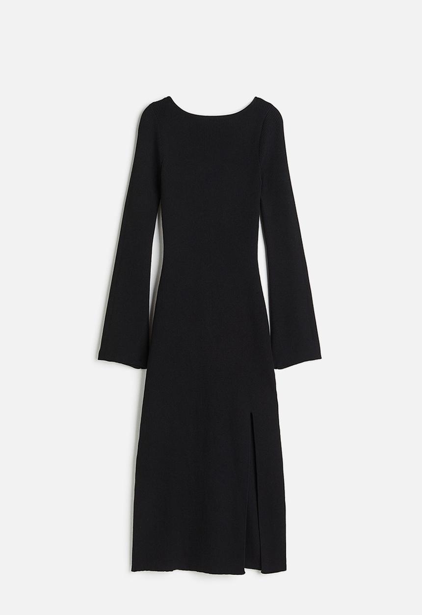 H&M - Rib-knit bodycon dress - black