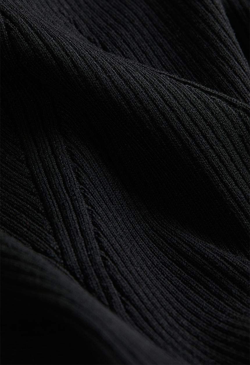 H&M - Rib-knit top - black