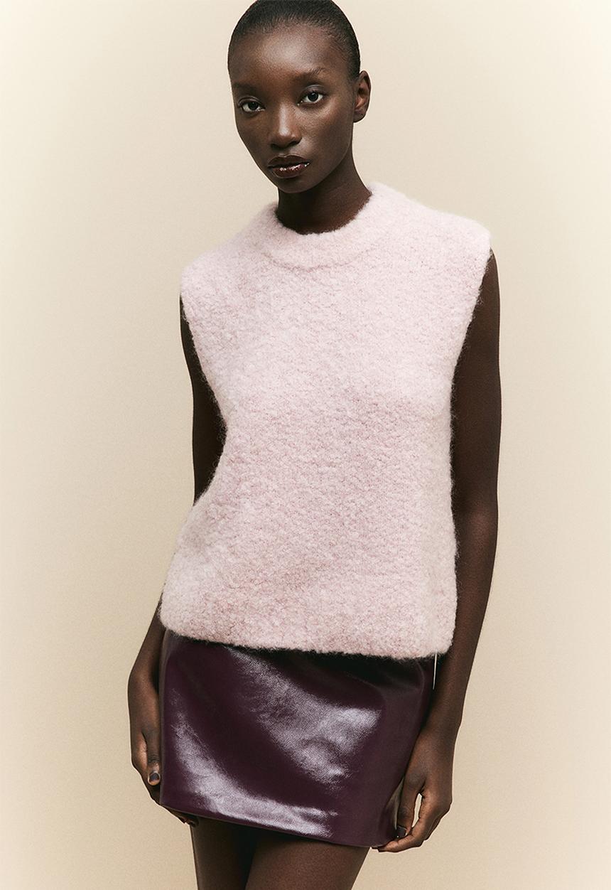 H&M - Mini skirt - burgundy