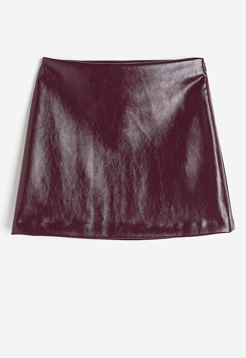 H&M - Mini skirt - burgundy
