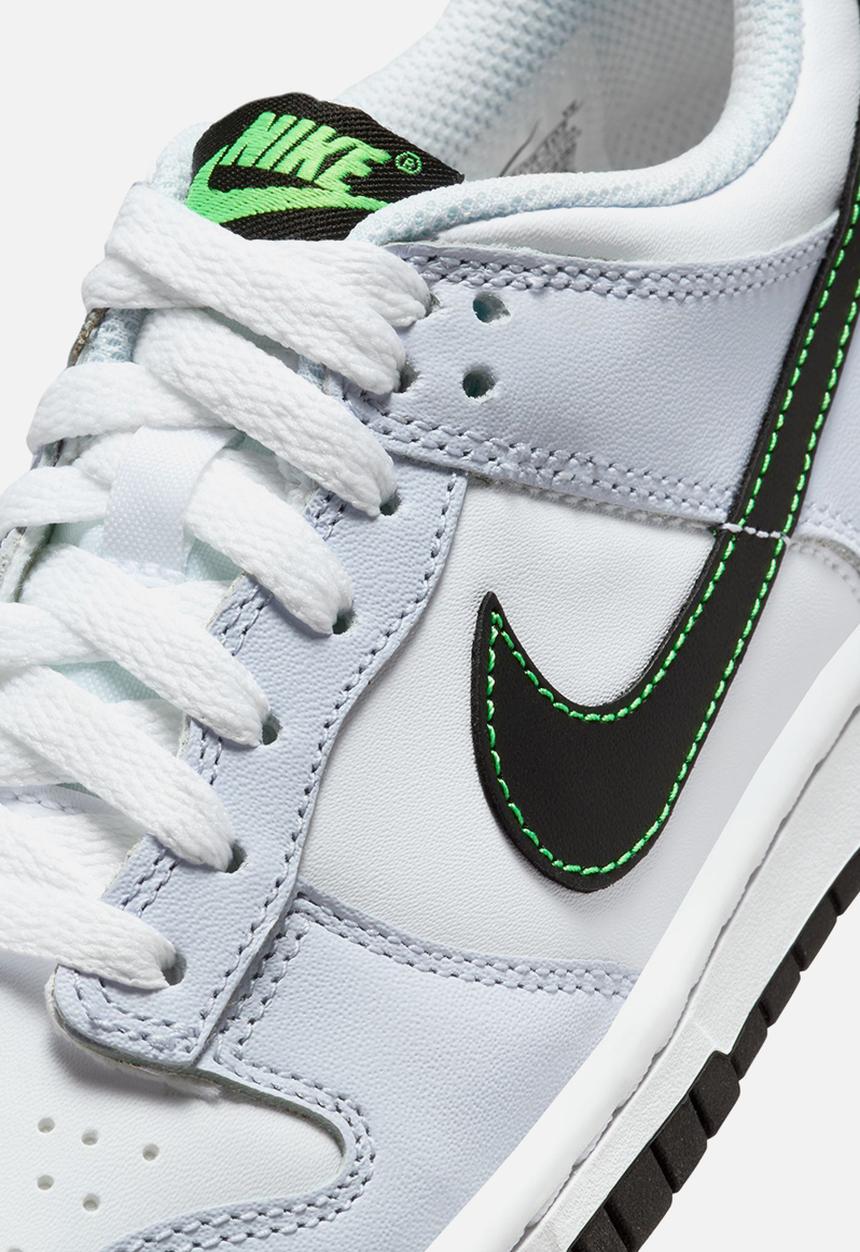 Nike - Nike Dunk Low - White/Black-Football Grey-Green Strike