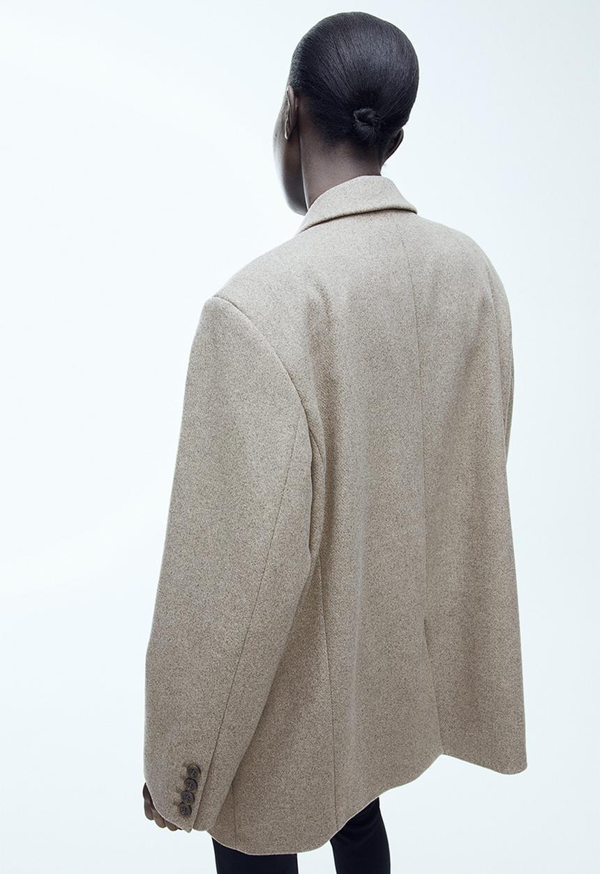 H&M - Double-breasted blazer - grey & brown