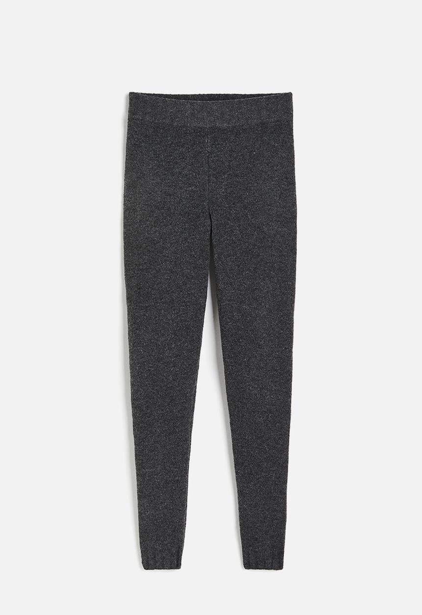H&M - Fine-knit leggings - dark grey marl