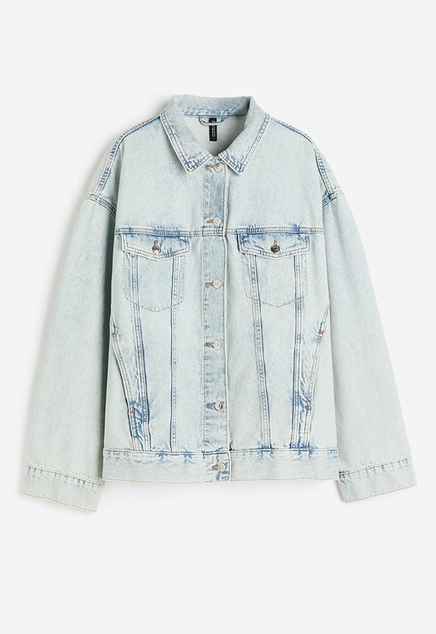 H&M - Oversized denim jacket - light denim blue 