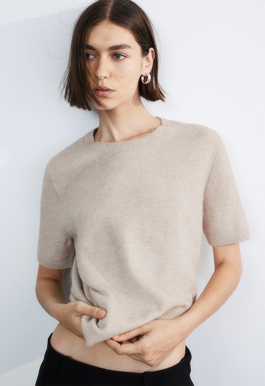 H&M - Fine-knit jumper - light beige 