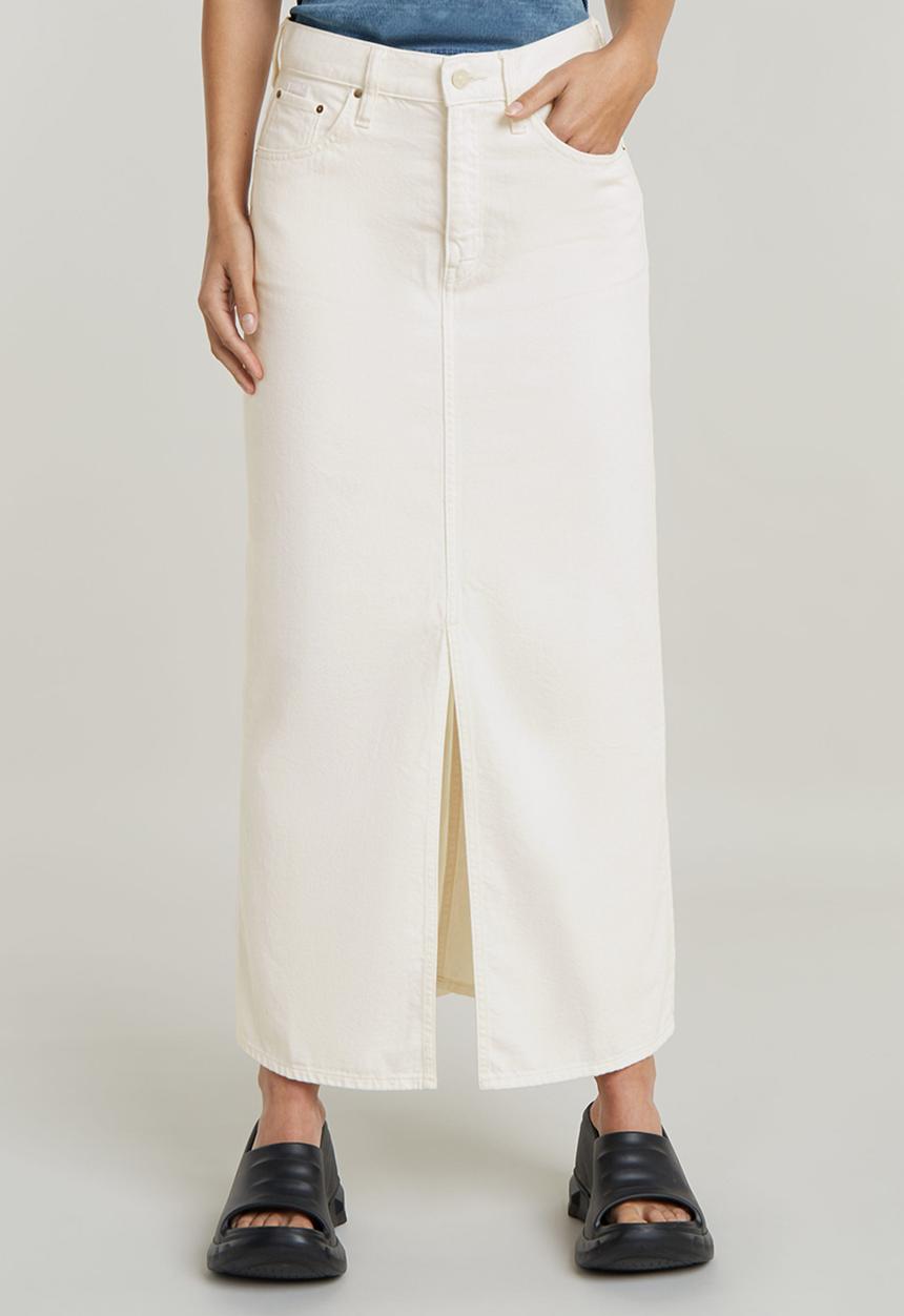 G-STAR - Viktoria Long Skirt wmn - lt chalk gd