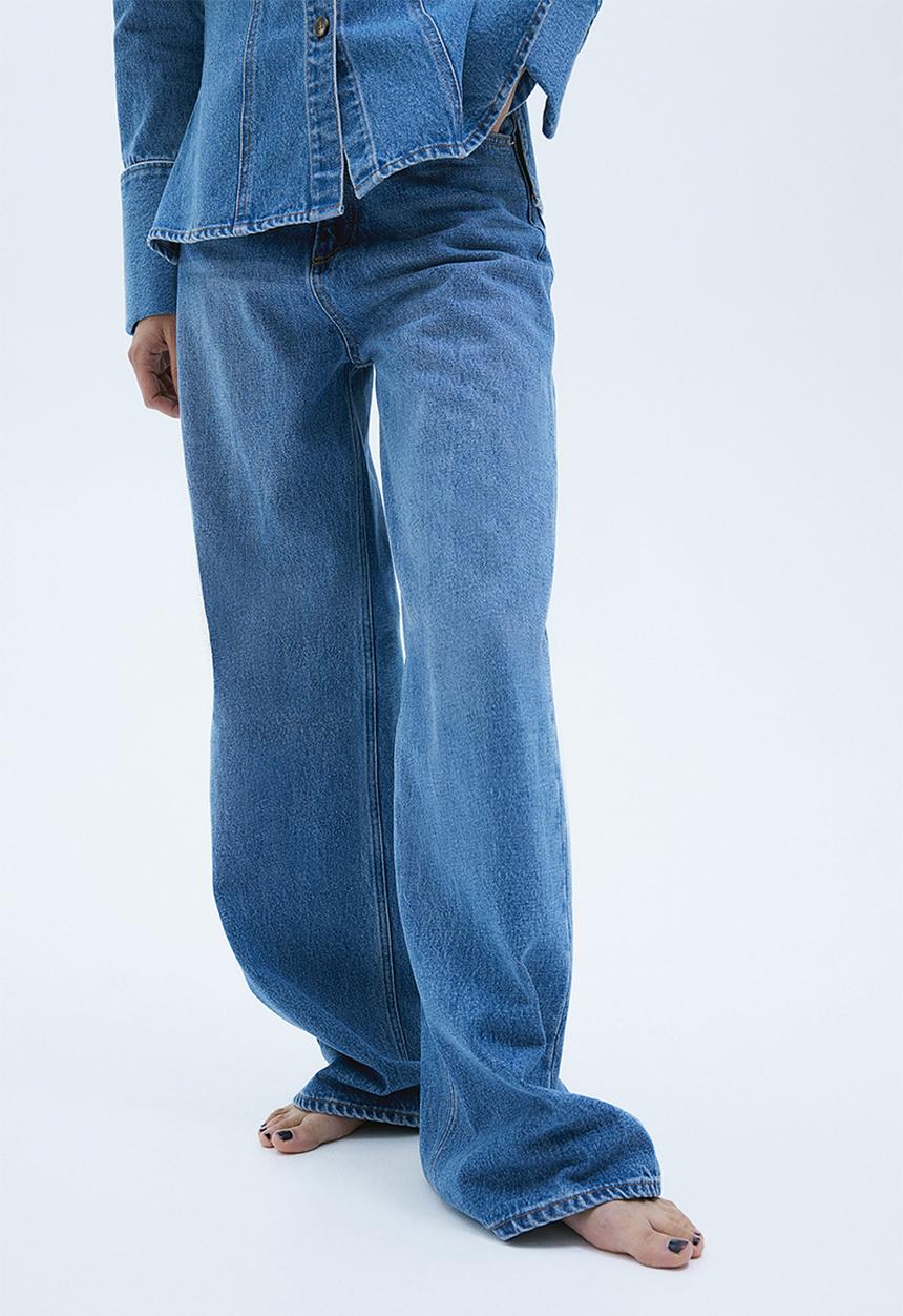 H&M - Wide regular jeans - denim blue