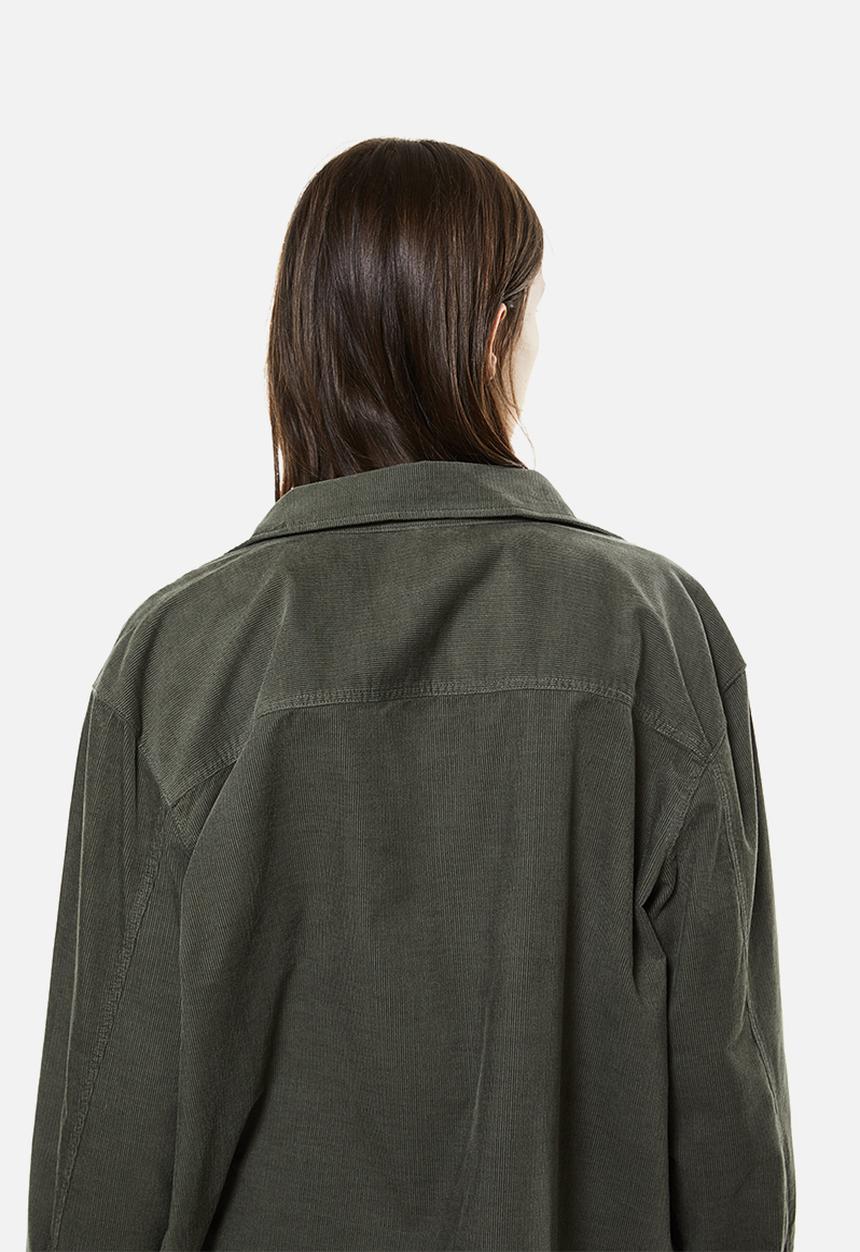 H&M - Corduroy shirt - dark khaki green