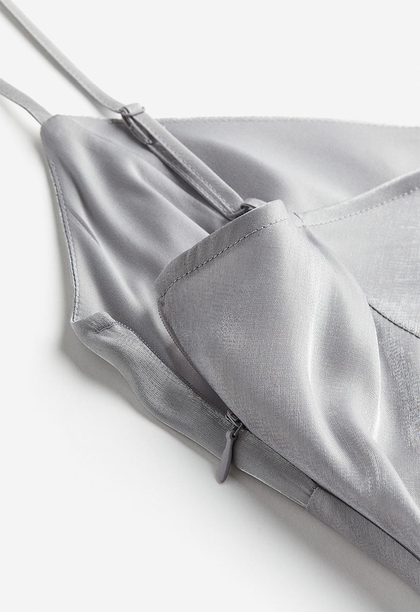 H&M - Satin slip dress - light grey