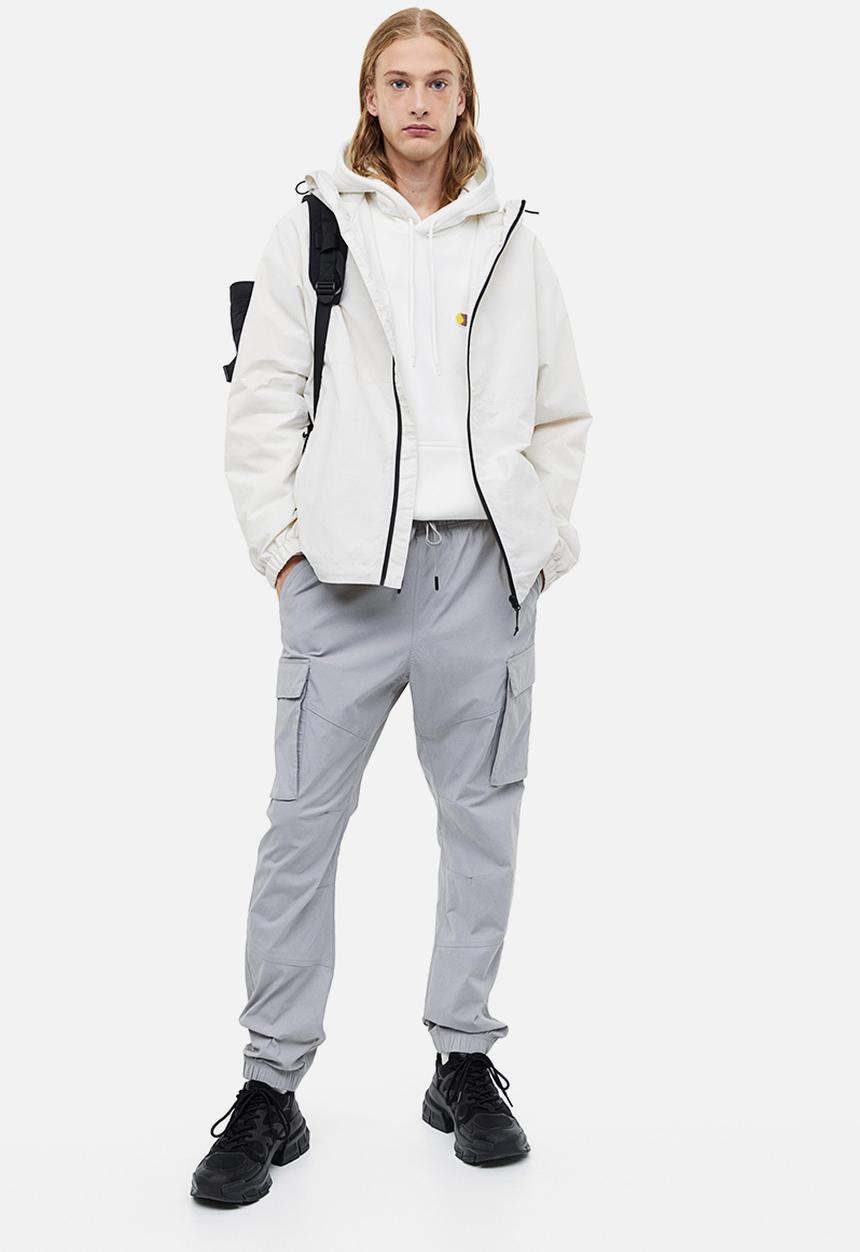 H&M - Slim fit nylon cargo joggers - grey