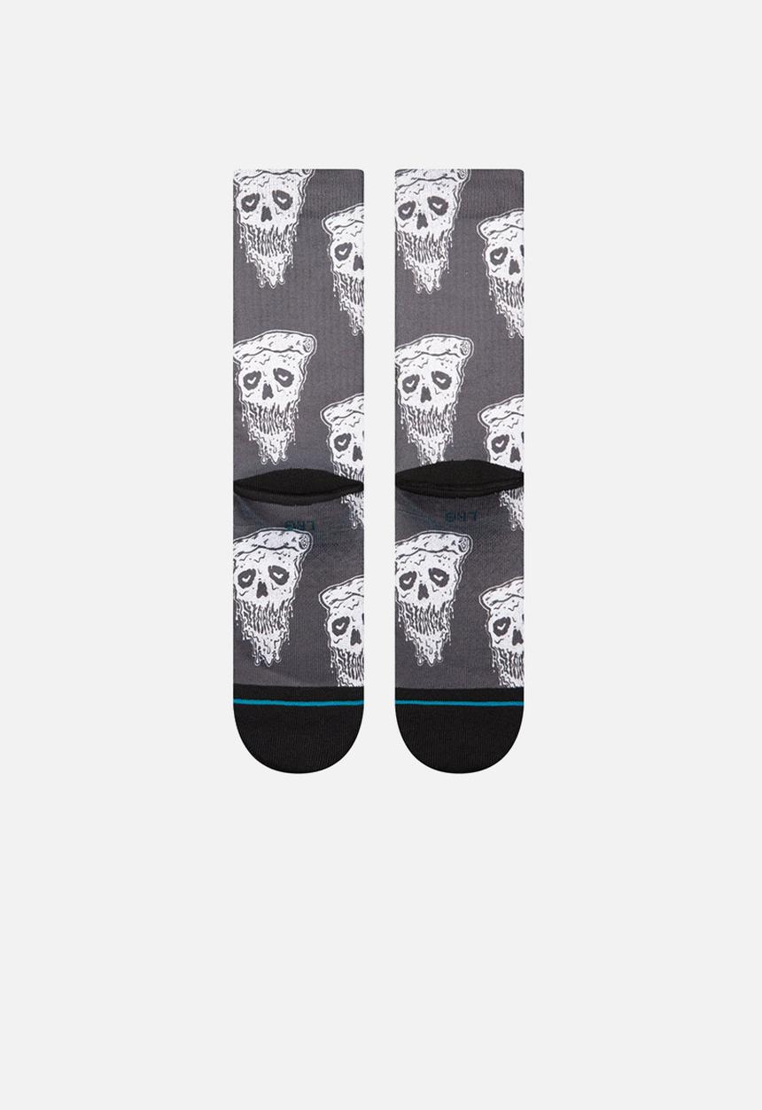 Stance Socks - Pizza face crew - white & black