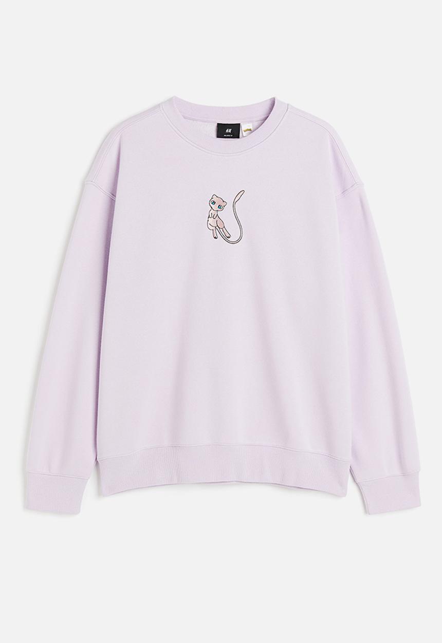 H&M - Loose fit sweatshirt - light purple/pokémon