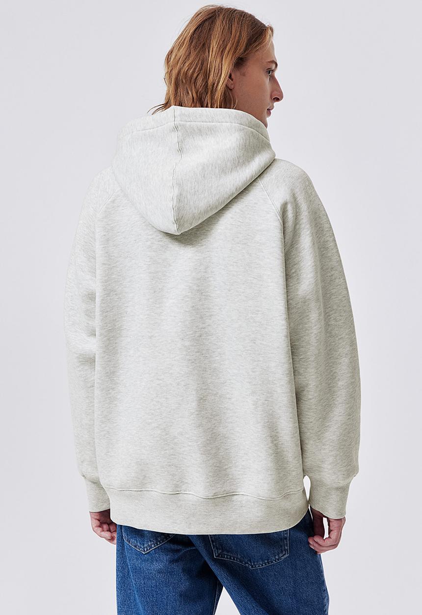 H&M - Oversized fit hoodie - light grey marl