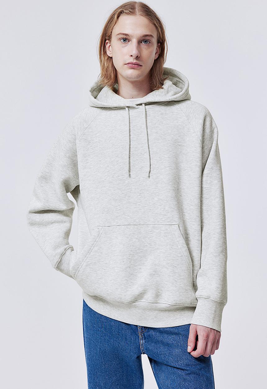 H&M - Oversized fit hoodie - light grey marl