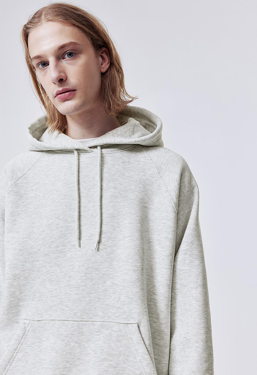 H&M - Oversized fit hoodie - light grey marl