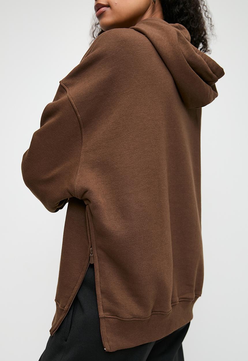 Superbalist - Side zip hoody - chocolate