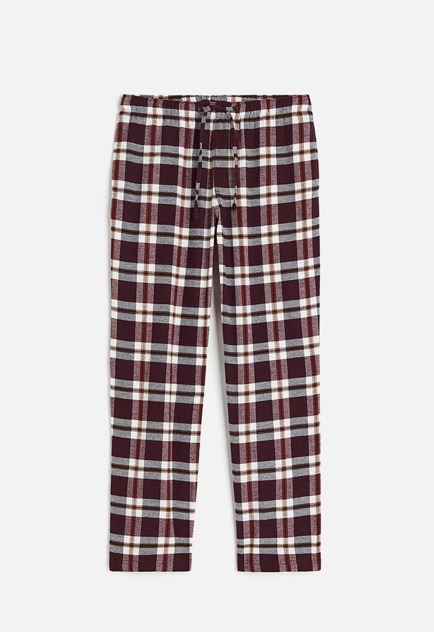 H&M - Relaxed fit pyjama bottoms - red/checked