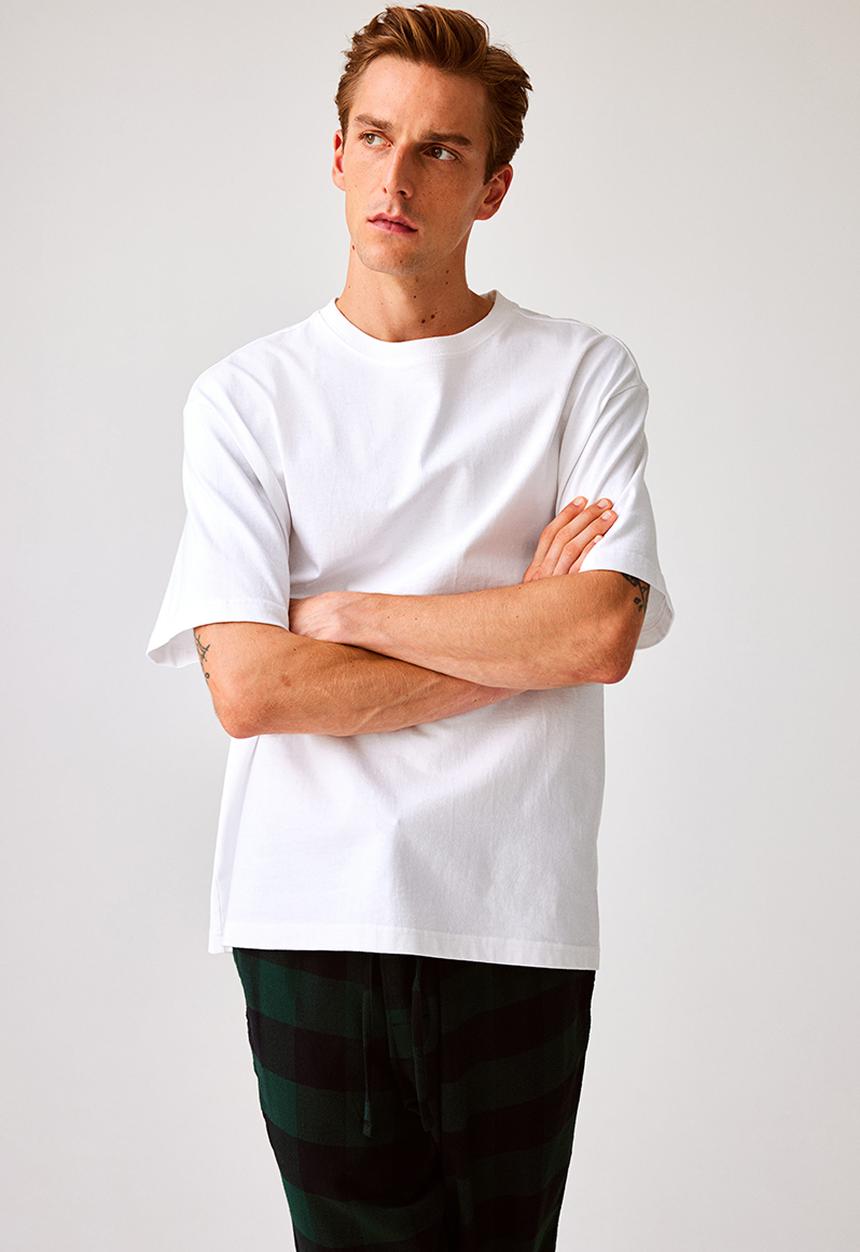 H&M - Relaxed fit pyjama bottoms - dark green/checked