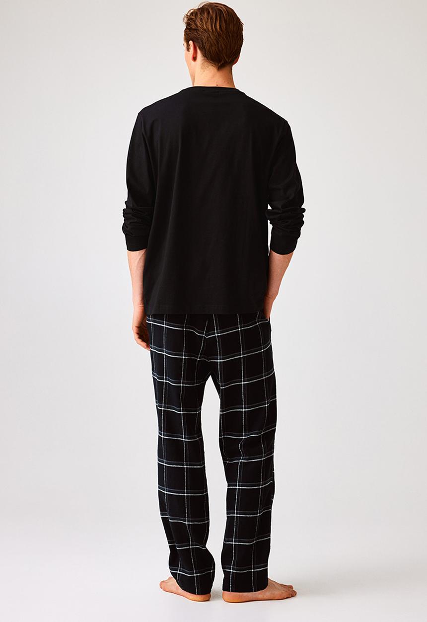 H&M - Regular fit pyjama - black/checked