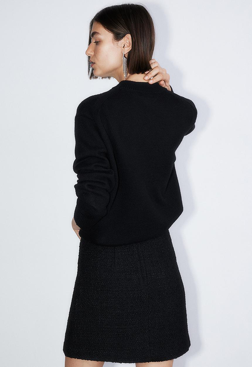H&M - A-line skirt - black