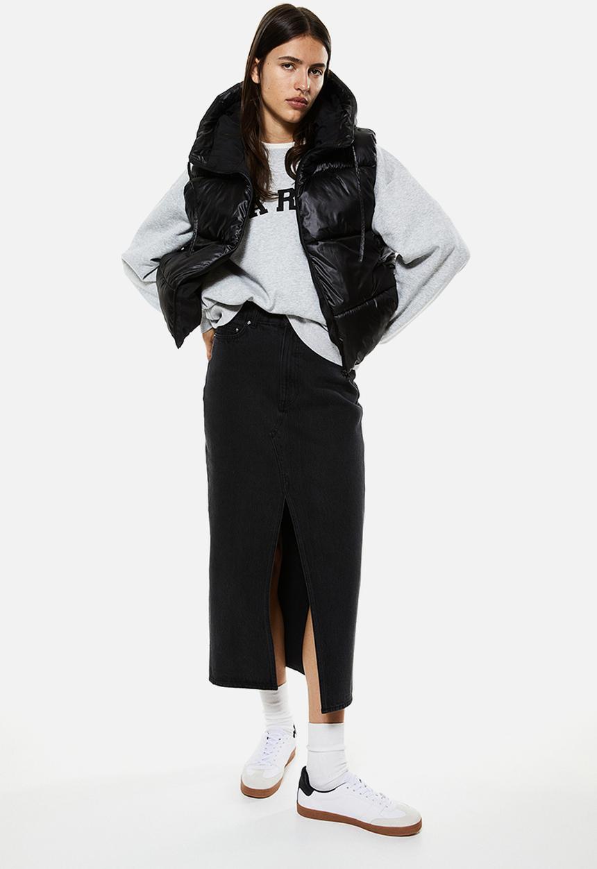 H&M - Hooded puffer gilet - black