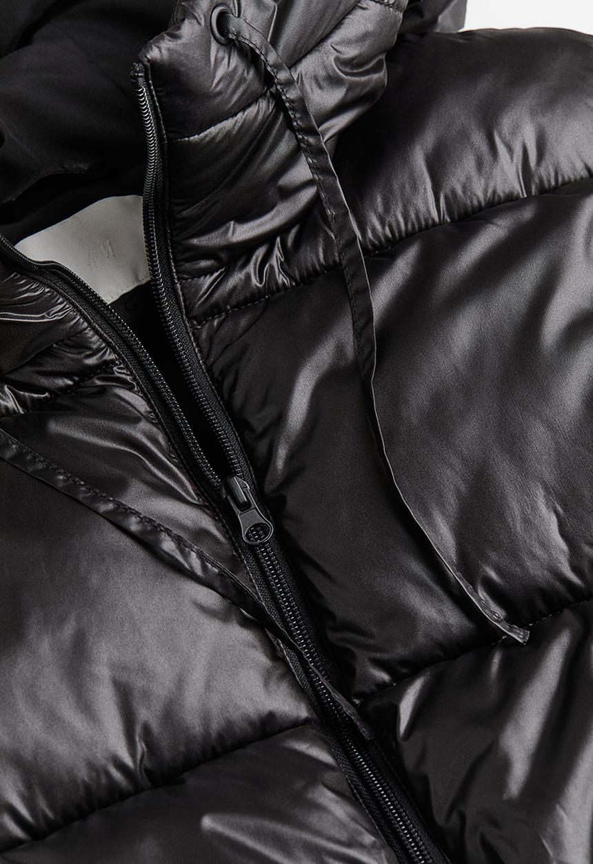 H&M - Hooded puffer gilet - black