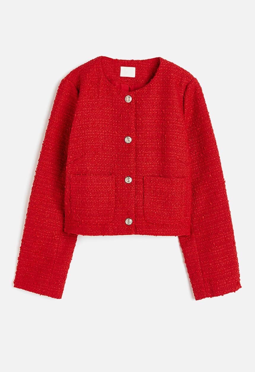H&M - Bouclé jacket - red