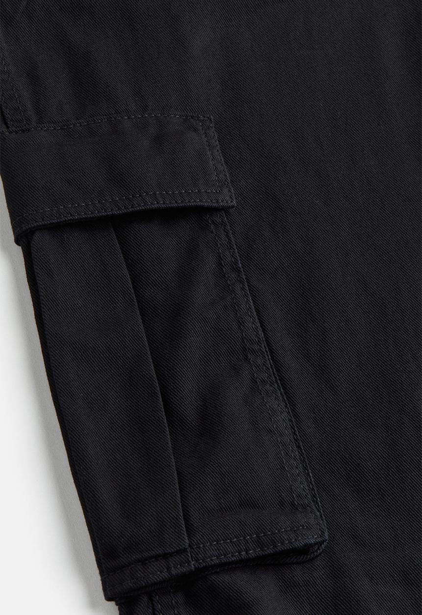 H&M - Twill cargo trousers - black