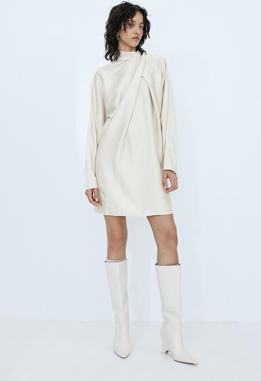 H&M - Draped dress - white