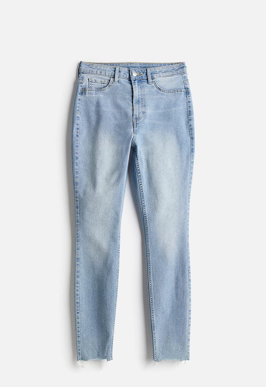 H&M - Curvy fit ultra high ankle jeggings - light denim blue