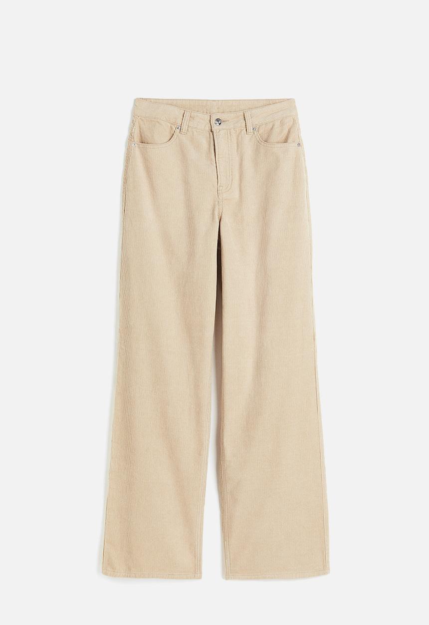 H&M - Corduroy trousers - light beige