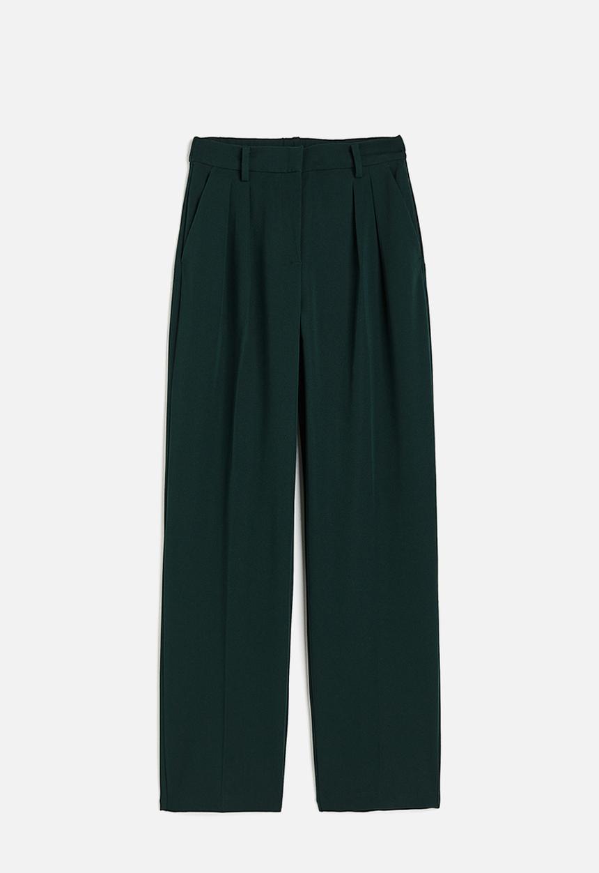 H&M - Tapered trousers - dark green