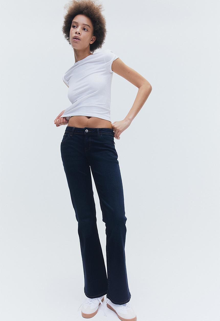H&M - Flared low jeans - dark denim blue