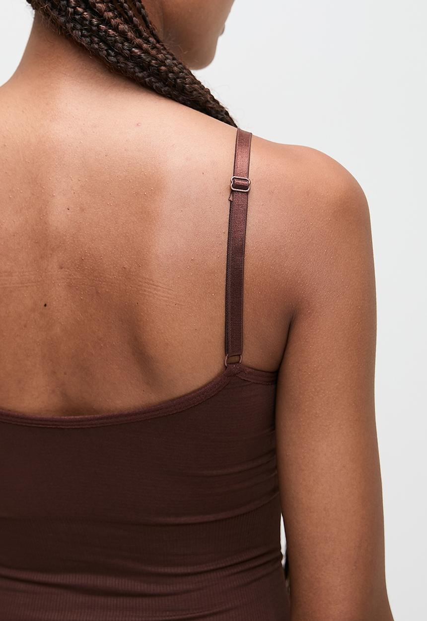 Tessa Design - Tessa sculpt t-shaped bodysuit - coffee