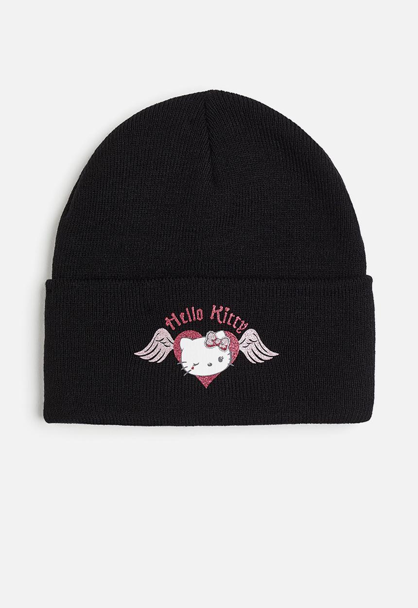 H&M - Print-motif beanie - black,multi