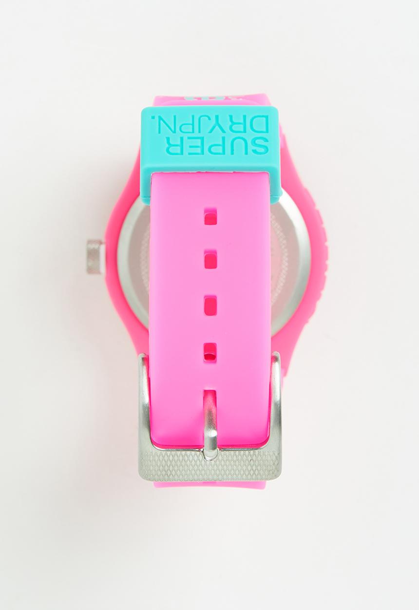 Superdry. - Silicone watch - pink/white