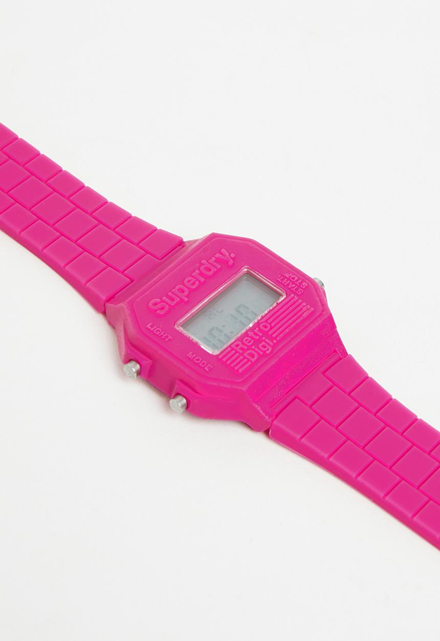 Superdry. - Silicone strap watch - pink