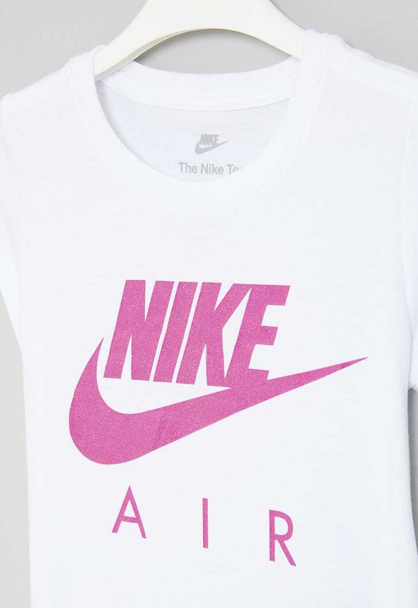 Nike - Nkg futura air short sleeve tee - white & playful pink