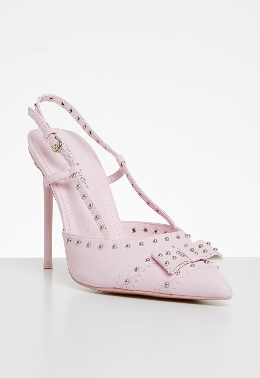 Public Desire - Espresso slingback court - baby pink