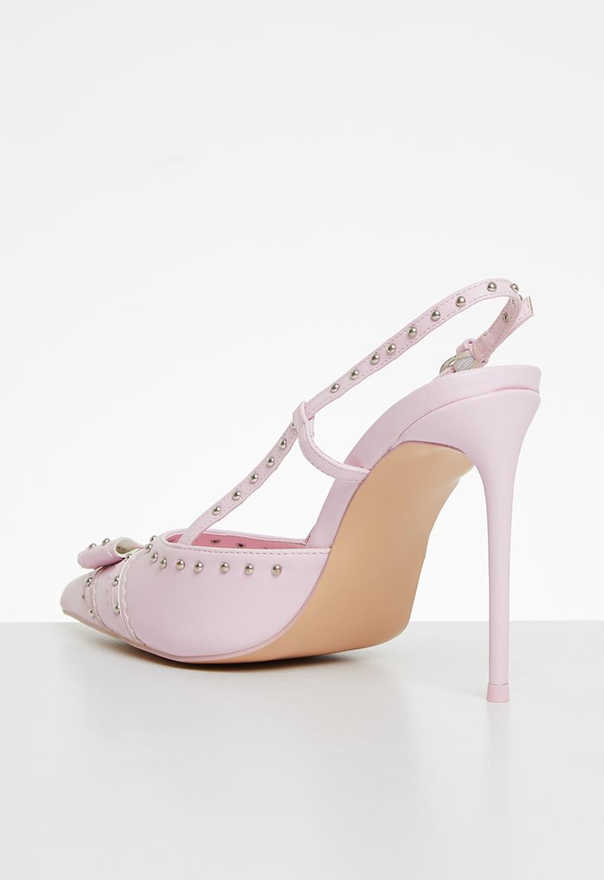 Public Desire - Espresso slingback court - baby pink