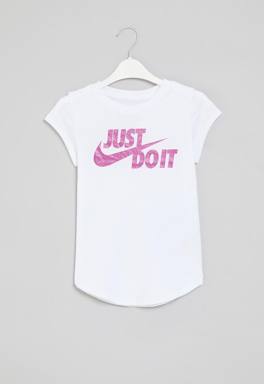 Nike - Nkg jdi swoosh split short sleeve tee - white/playful pink