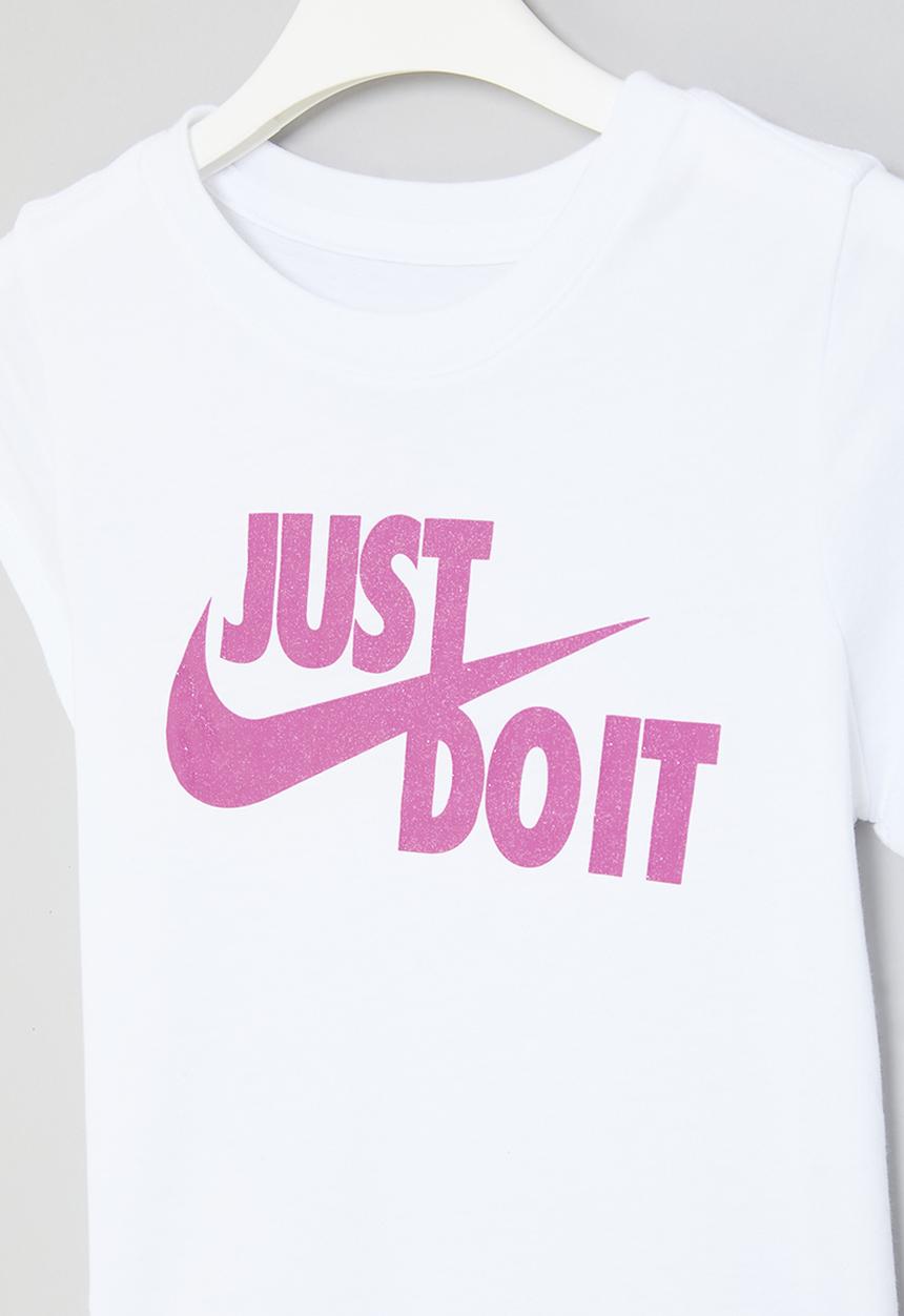 Nike - Nkg jdi swoosh split short sleeve tee - white/playful pink
