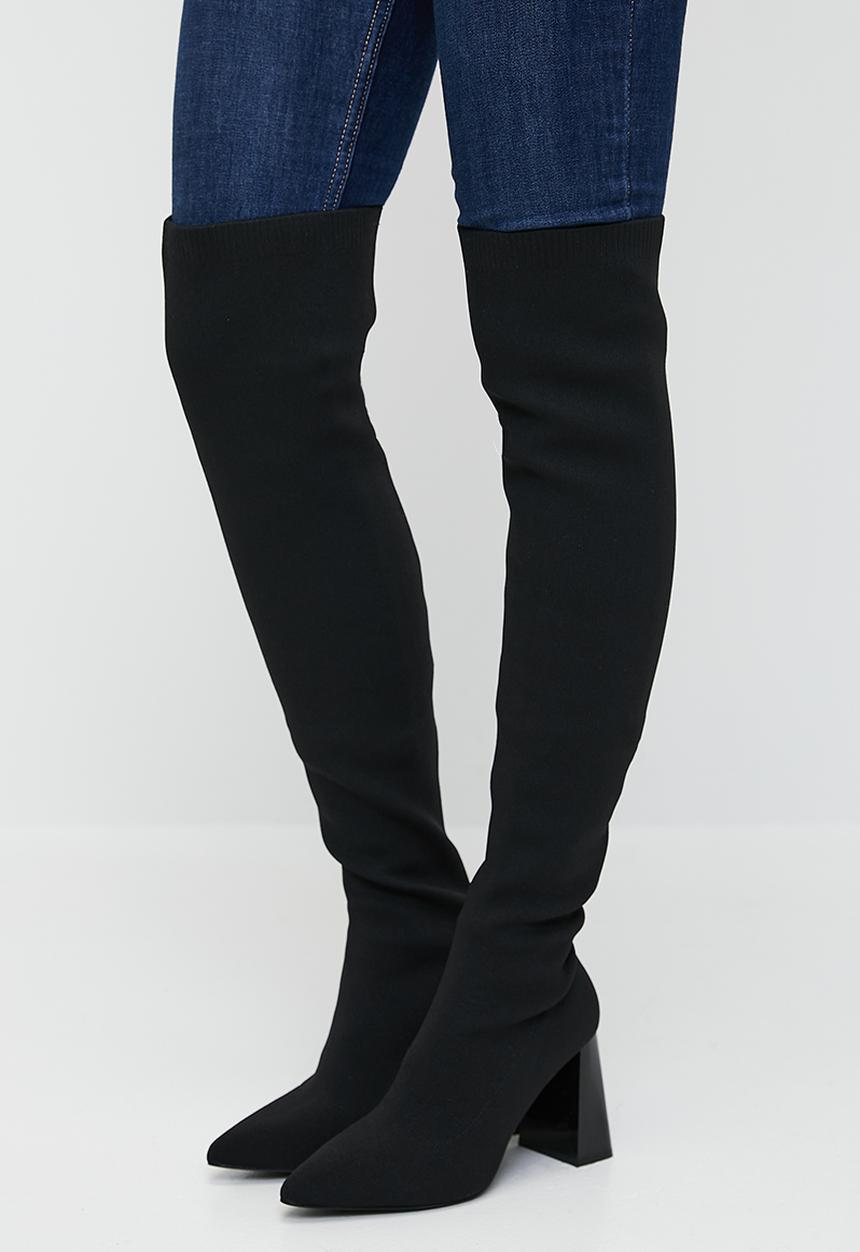 Call It Spring - Rhamona over the knee boot - open black