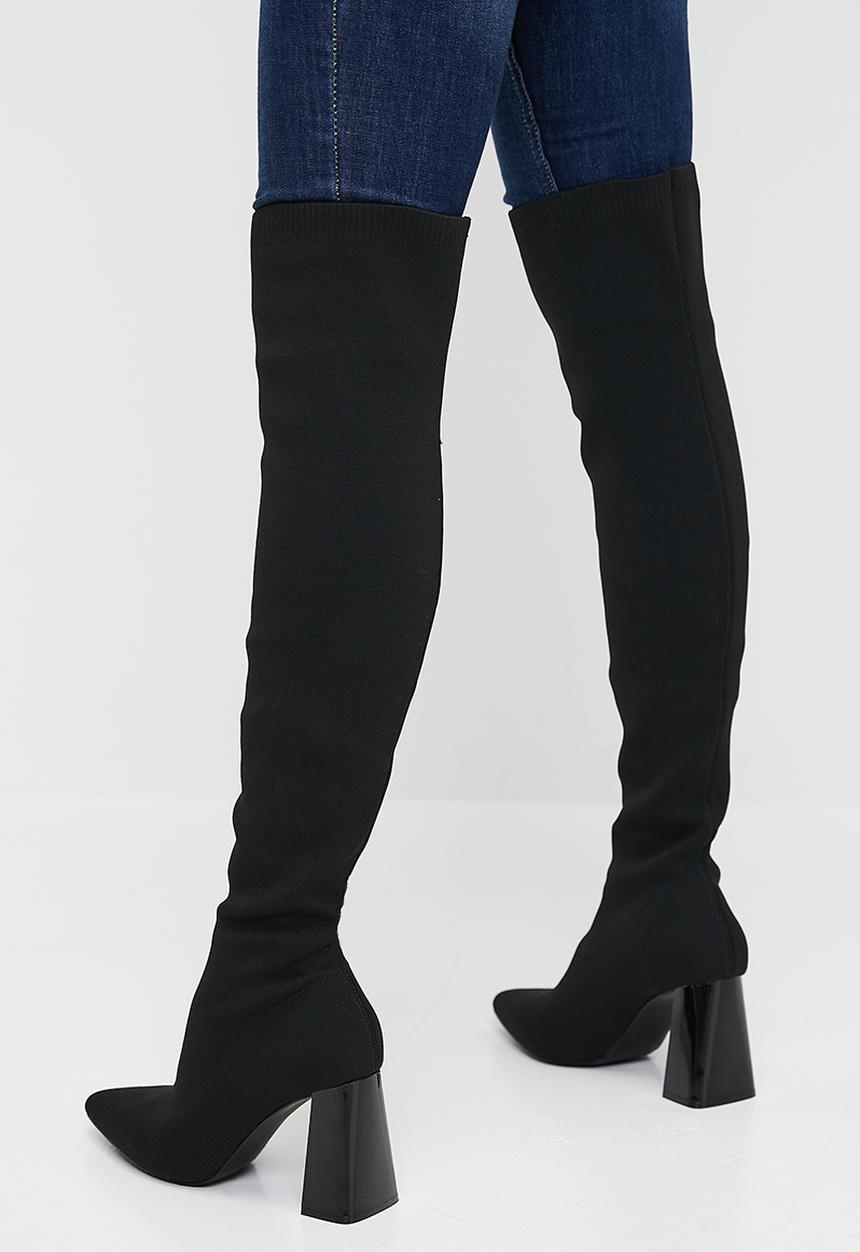 Call It Spring - Rhamona over the knee boot - open black