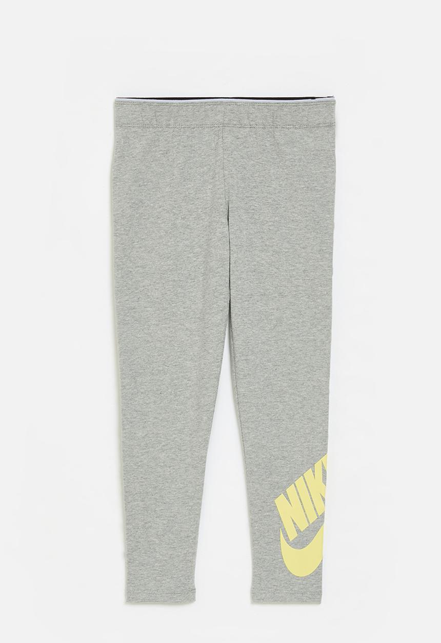 Nike - Nkg g nsw leg a see legging - dark grey heather/soft yellow